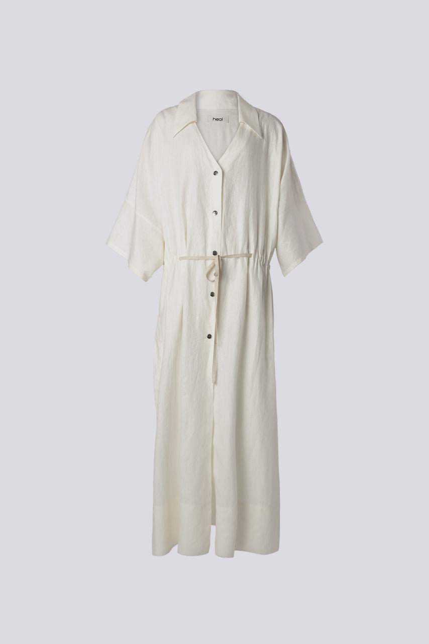 Oversize shirt dress with side slits